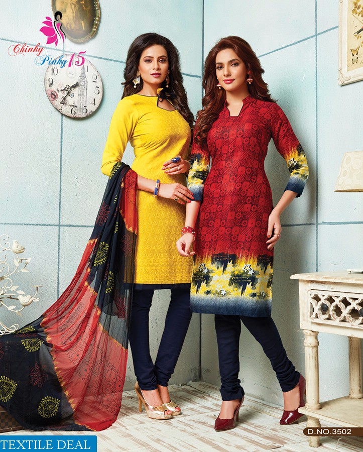 khwaish chinky pinky 15 Wholesale 2 Top Dress material